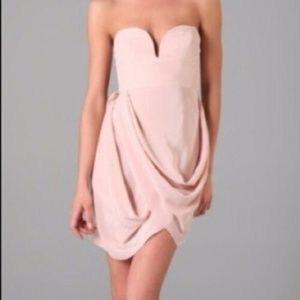 Zimmermann dress with plunging sweetheart (pink)